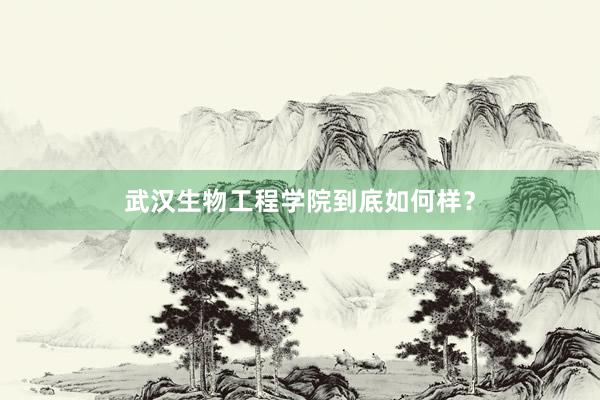 武汉生物工程学院到底如何样？